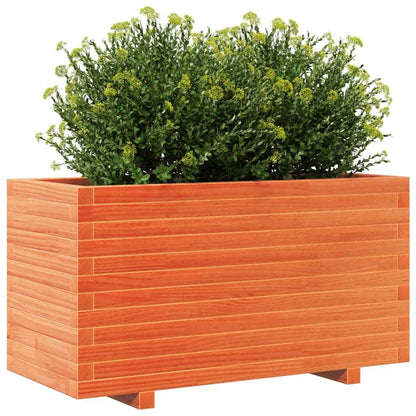 Plantenbak 90X40X49,5 Cm Massief Grenenhout Wasbruin Naturel Geïmpregneerd