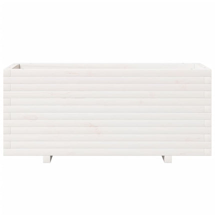 Plantenbak 110X40X49,5 Cm Massief Grenenhout Wit Wit