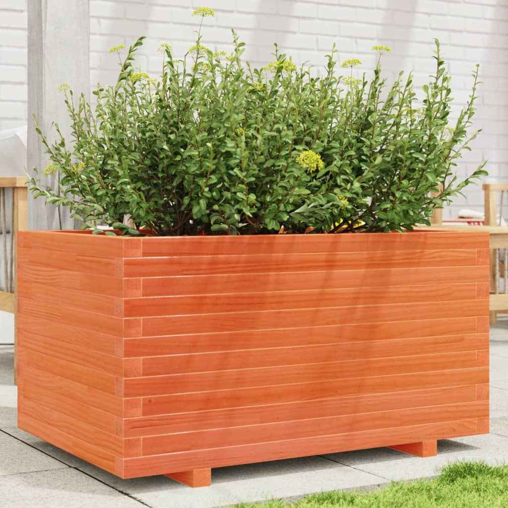 Plantenbak 90X60X49,5 Cm Massief Grenenhout Wasbruin Naturel Geïmpregneerd