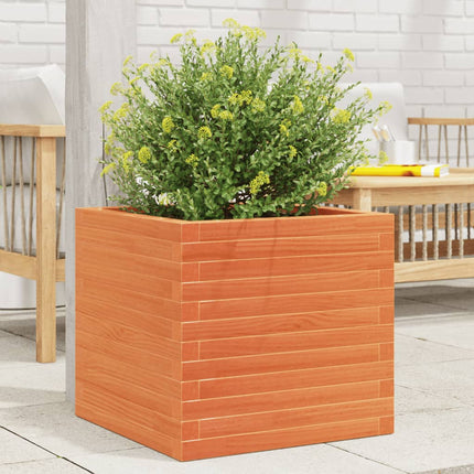 Plantenbak Massief Grenenhout Wasbruin
