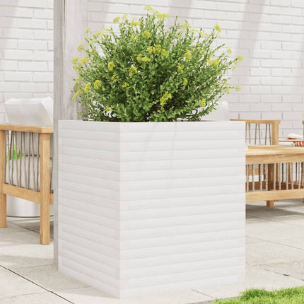 Plantenbak 70X40X72,5 Cm Massief Grenenhout Wit