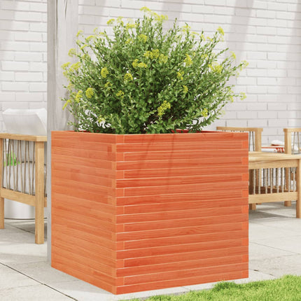 Plantenbak Massief Grenenhout Wasbruin