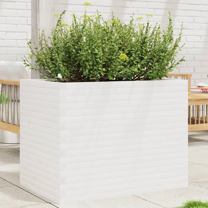 Plantenbak 70X40X72,5 Cm Massief Grenenhout Wit