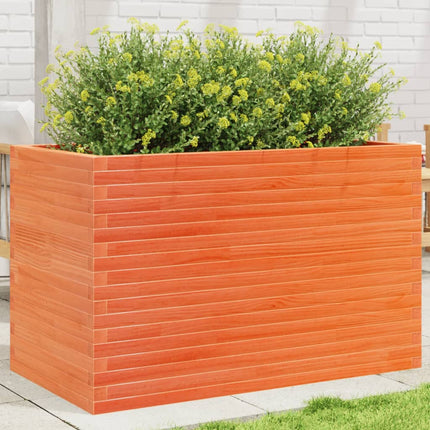 Plantenbak Massief Grenenhout Wasbruin