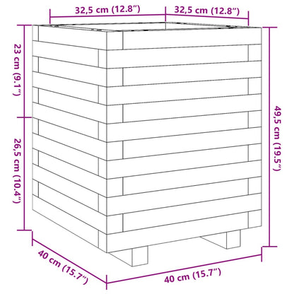 Plantenbak 40X40X49,5 Cm Geïmpregneerd Grenenhout Naturel Geïmpregneerd