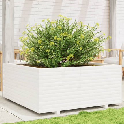 Plantenbak 70X40X72,5 Cm Massief Grenenhout Wit