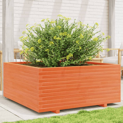 Plantenbak Massief Grenenhout Wasbruin