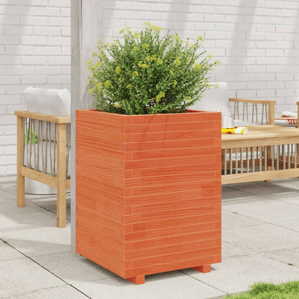 Plantenbak Massief Grenenhout Wasbruin