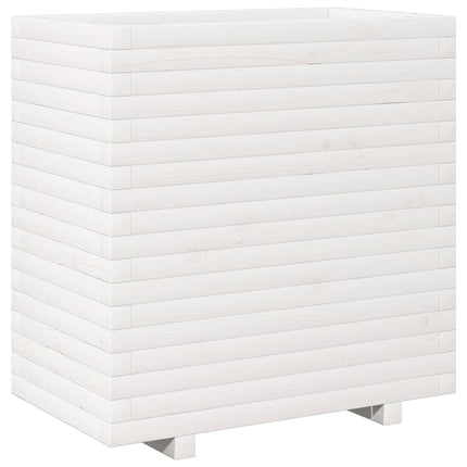 Plantenbak 70X40X72,5 Cm Massief Grenenhout Wit