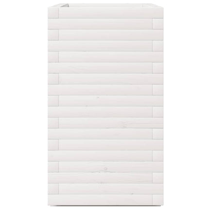 Plantenbak 70X40X72,5 Cm Massief Grenenhout Wit