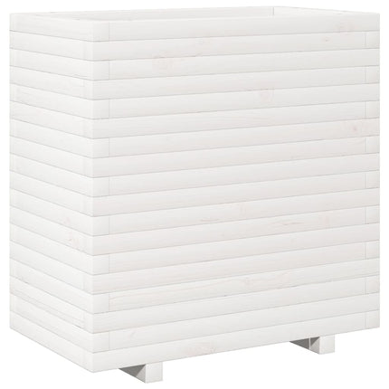 Plantenbak 70X40X72,5 Cm Massief Grenenhout Wit