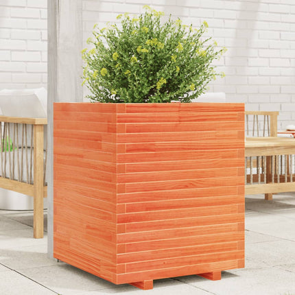 Plantenbak Massief Grenenhout Wasbruin