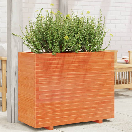 Plantenbak Massief Grenenhout Wasbruin