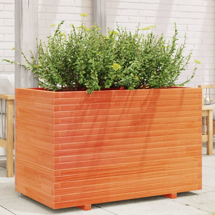 Plantenbak Massief Grenenhout Wasbruin