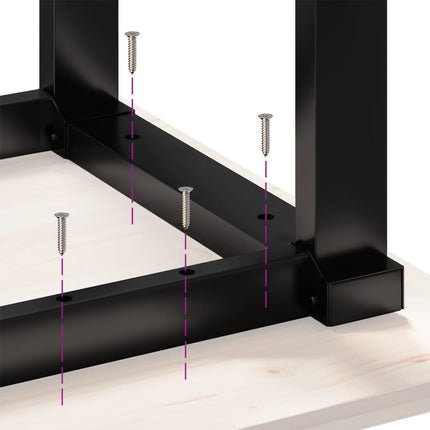 Salontafel Massief Grenenhout En Staal