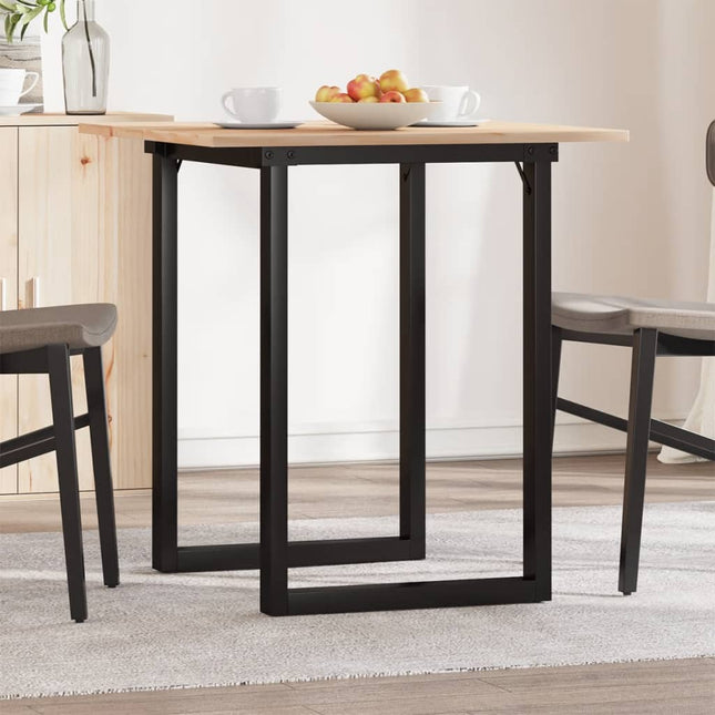 Eettafel 60X60X75,5 Cm Massief Grenenhout En Staal