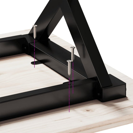 Salontafel Massief Grenenhout En Staal