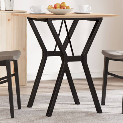 Salontafel 80X80X45,5 Cm Grenenhout En Staal Zwart