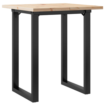 Eettafel 60X60X75,5 Cm Massief Grenenhout En Staal