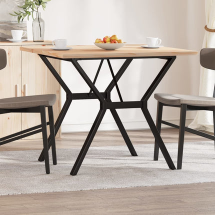 Salontafel 80X80X45,5 Cm Grenenhout En Staal Zwart