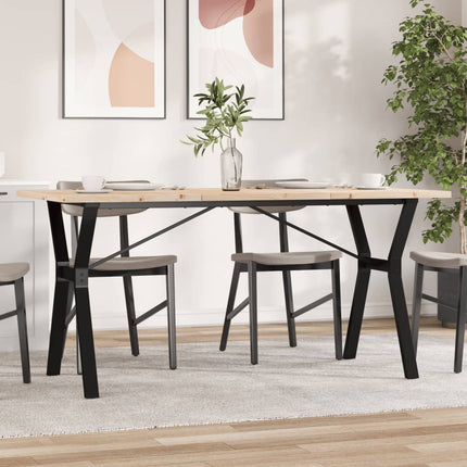 Salontafel 80X80X45,5 Cm Grenenhout En Staal Zwart