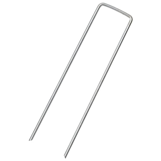 Grondharingen 25 st U-vormig 15x3,5 cm gegalvaniseerd staal