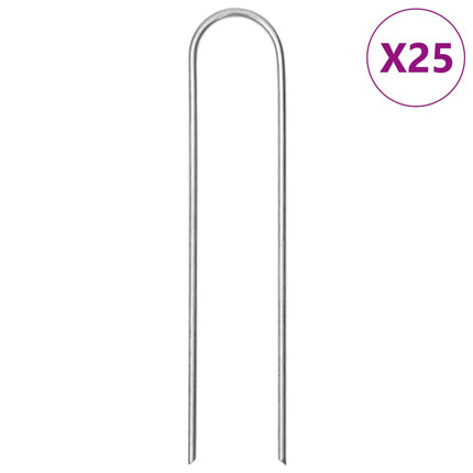 Grondharingen U-Vormig 15X3,5 Cm Gegalvaniseerd Staal