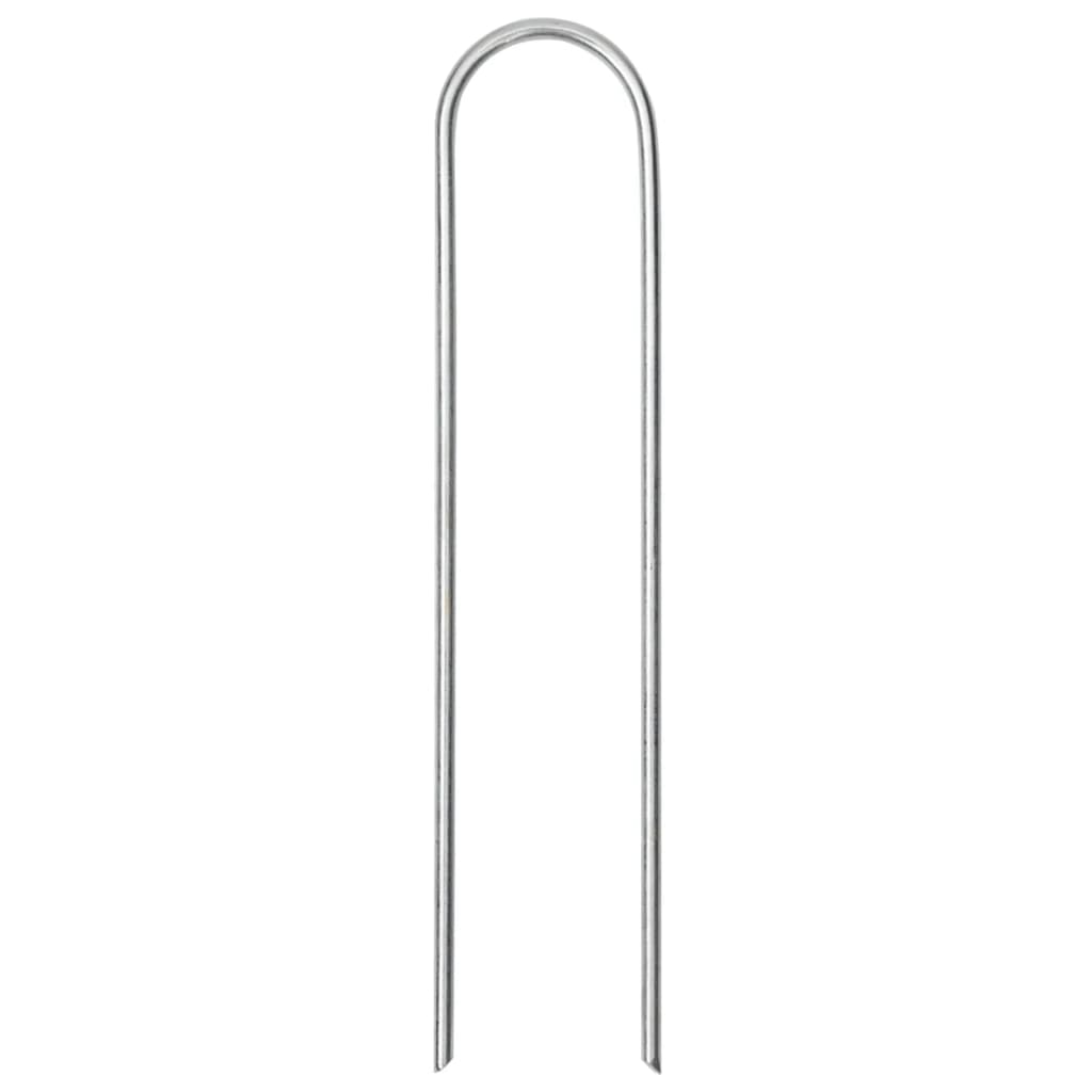 Grondharingen 25 st U-vormig 15x3,5 cm gegalvaniseerd staal