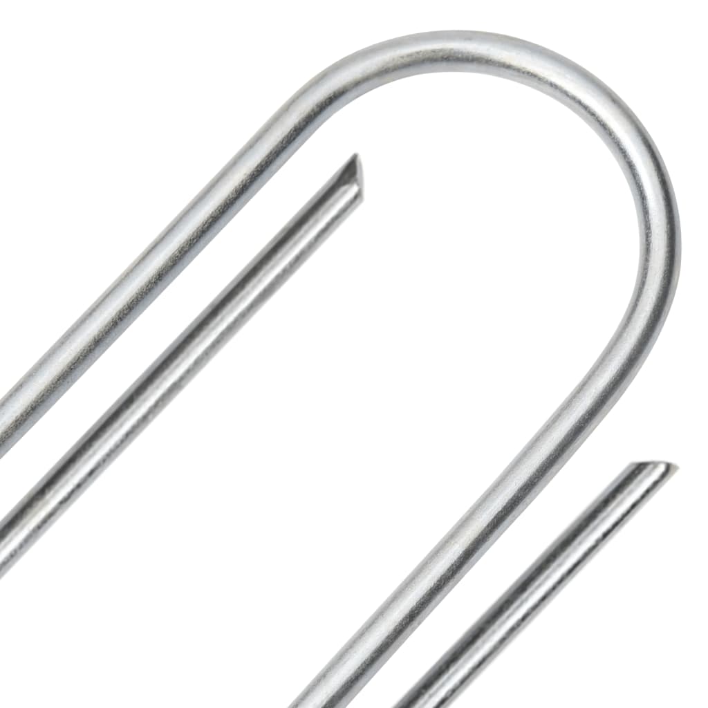 Grondharingen 25 st U-vormig 15x3,5 cm gegalvaniseerd staal