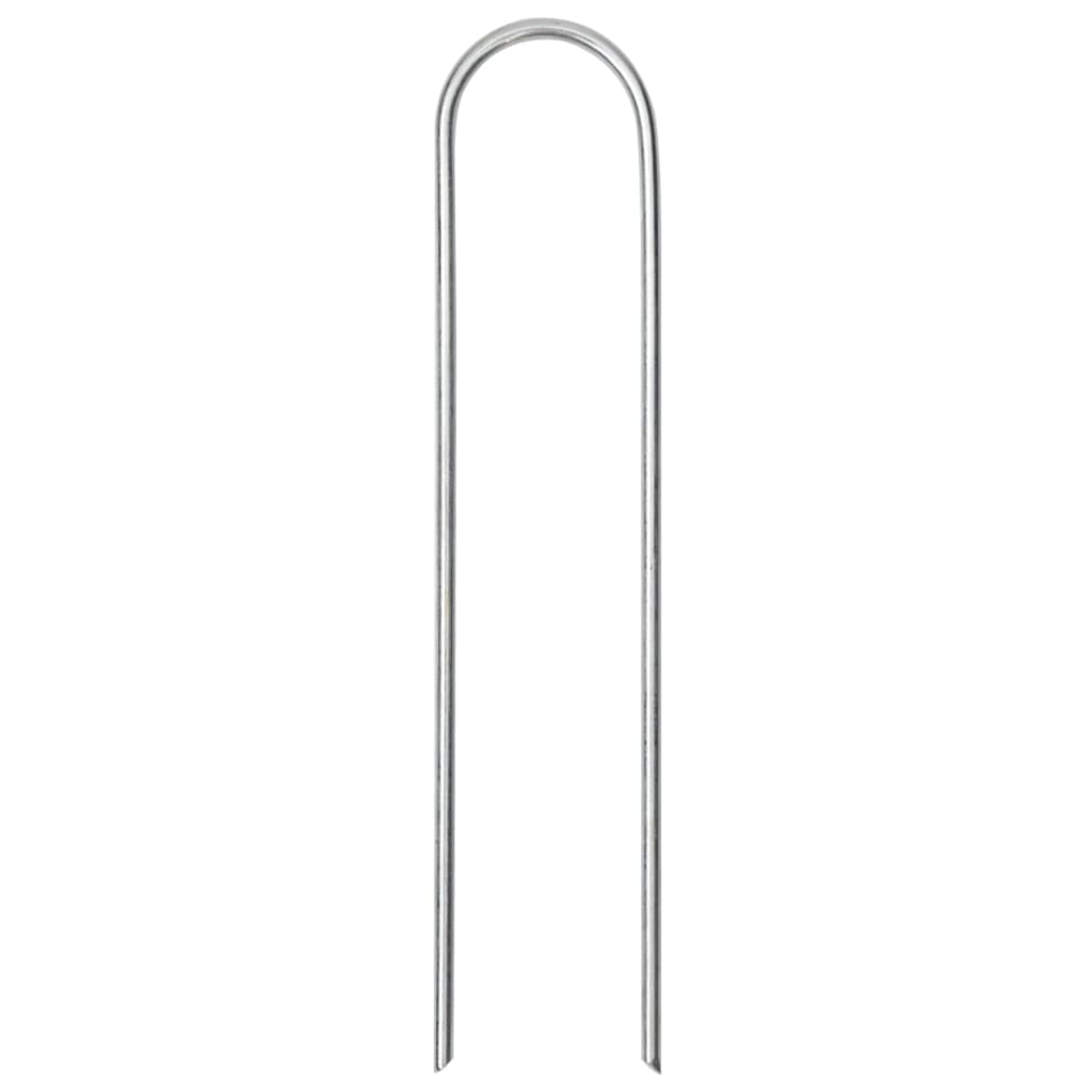 Grondharingen 50 st U-vormig 15x3,5 cm gegalvaniseerd staal