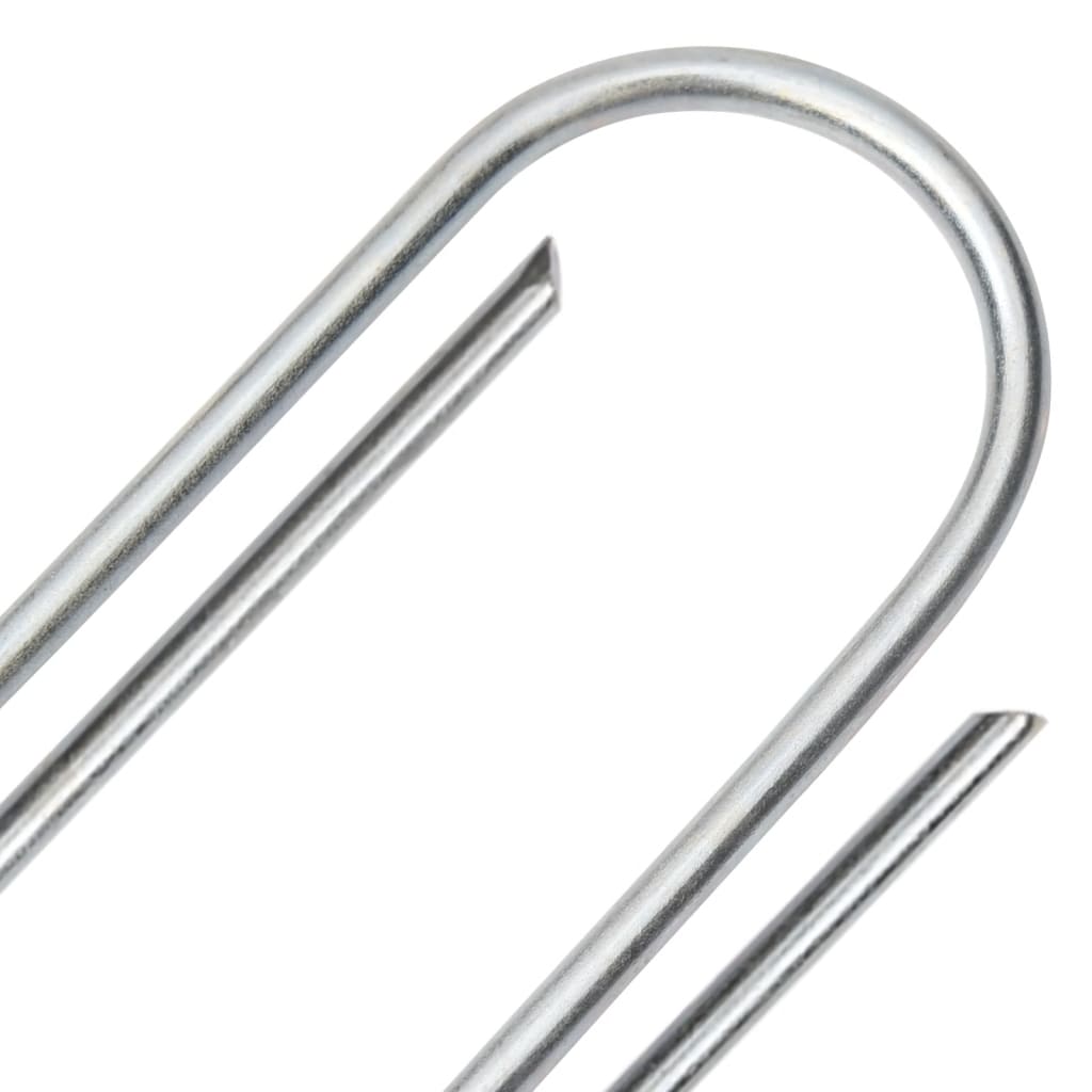 Grondharingen 50 st U-vormig 15x3,5 cm gegalvaniseerd staal