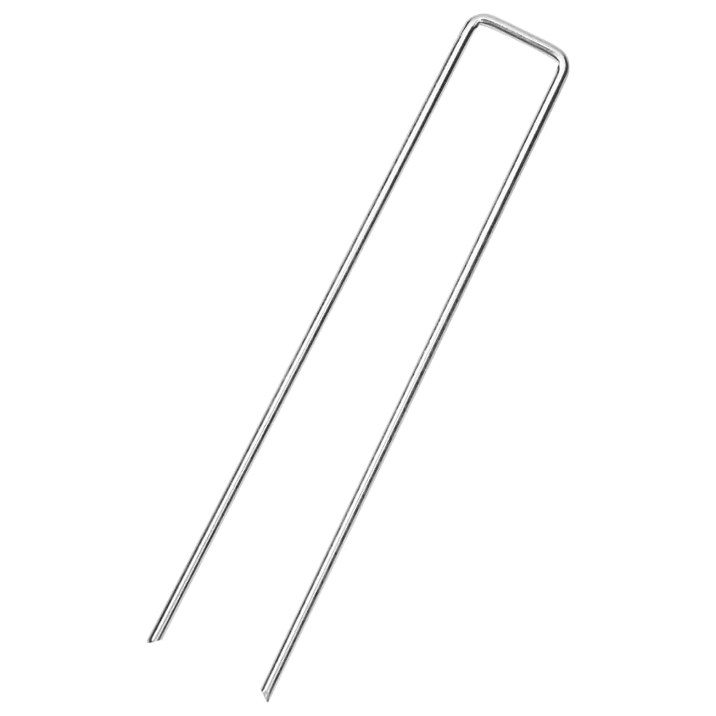 Grondharingen 50 st U-vormig 20x3,5 cm gegalvaniseerd staal