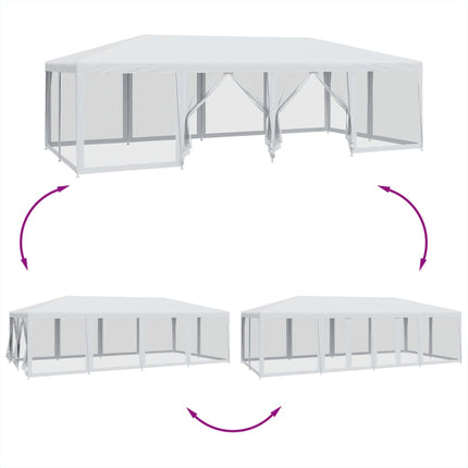 Partytent Met 12 Mesh Zijwanden Hdpe