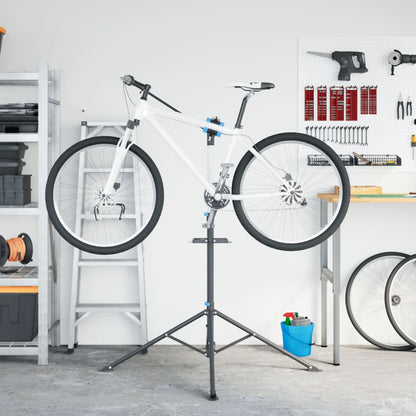 Fietsreparatiestandaard inklapbaar 108-188 cm blauw staal