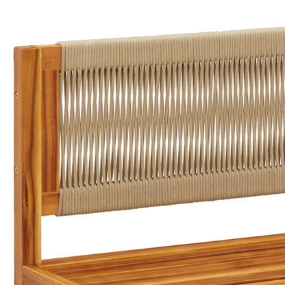 4-Delige Tuinbankset Met Kussens Acaciahout & Touw