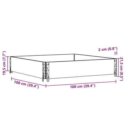 Plantenbak 100X100 Cm Massief Grenenhout