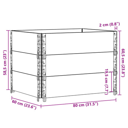 Plantenbak 80X60 Cm Massief Grenenhout