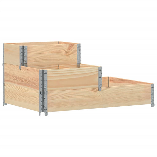 Verhoogde Plantenbak 3-Laags 120X80 Cm Massief Grenenhout
