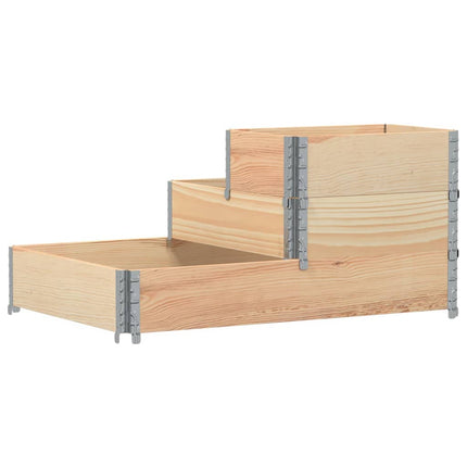 Verhoogde Plantenbak 3-Laags 120X80 Cm Massief Grenenhout
