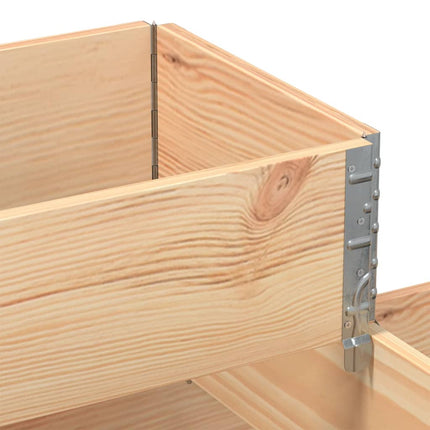Verhoogde Plantenbak 3-Laags 120X80 Cm Massief Grenenhout