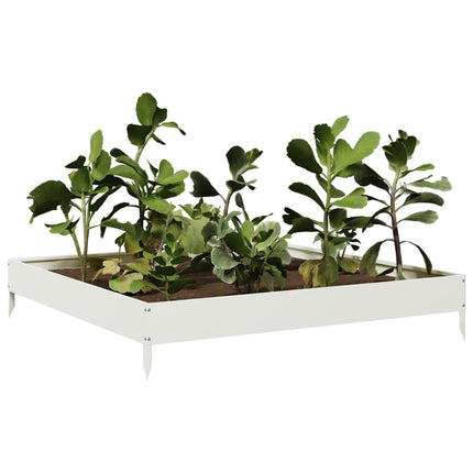 Plantenbak Verhoogd 100X100X18,5 Cm Staal Wit
