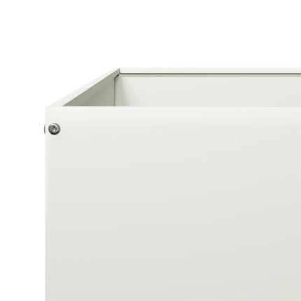 Plantenbak Verhoogd 100X100X18,5 Cm Staal Wit