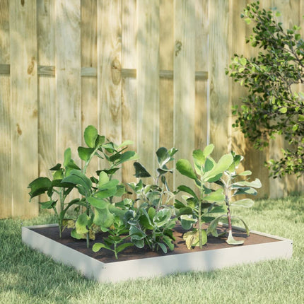 Plantenbak Verhoogd 100X100X18,5 Cm Staal Wit