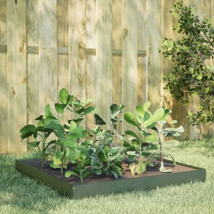 Plantenbak Verhoogd 100X100X18,5 Cm Staal Wit