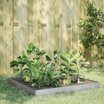 Plantenbak Verhoogd 100X100X18,5 Cm Staal Wit
