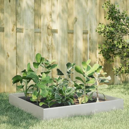 Plantenbak Verhoogd 100X100X18,5 Cm Staal Wit