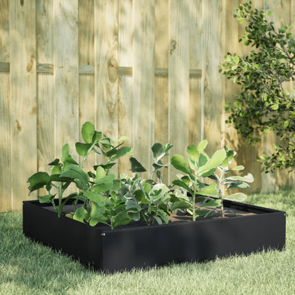 Plantenbak Verhoogd 100X100X18,5 Cm Staal Wit