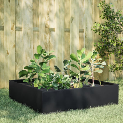 Plantenbak Verhoogd 100X100X18,5 Cm Staal Wit