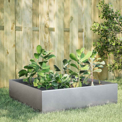 Plantenbak Verhoogd 100X100X18,5 Cm Staal Wit