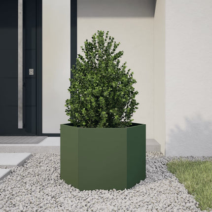 Plantenbak Zeshoek Weervast Staal